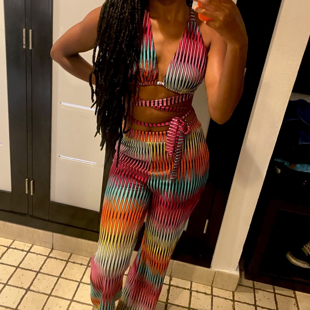 Cute two piece set ,multicolor
